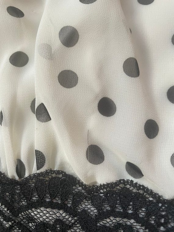 Retro style black & white polka dot dress - image 8