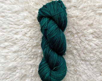 Emerald City (Green Yarn) - Hand Dyed Yarn DK or Sock Weight for Knitting or Crochet - 100g