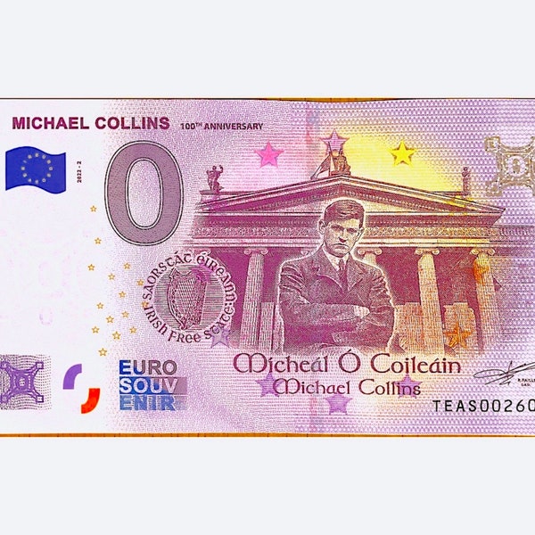 Michael Collins - Le « NOUVEAU » billet du 100e anniversaire vient d'être émis par l'Irlande