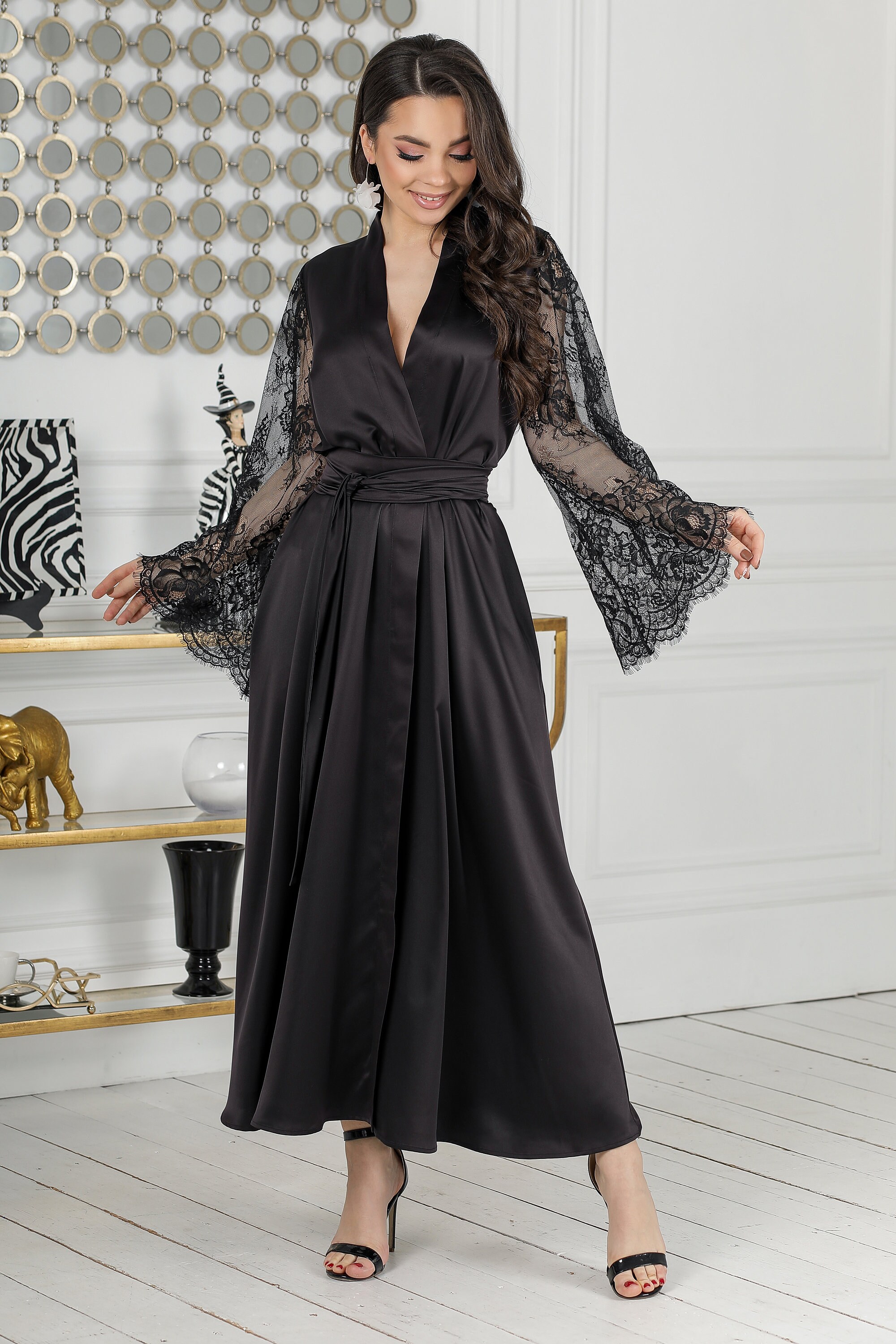 long robe bride