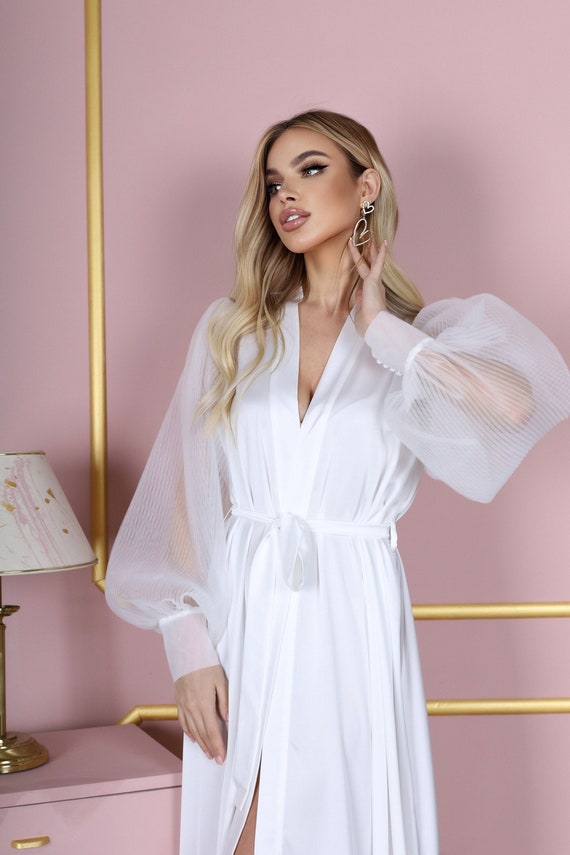 Pin on Wedding sets - satin robe and nightgown