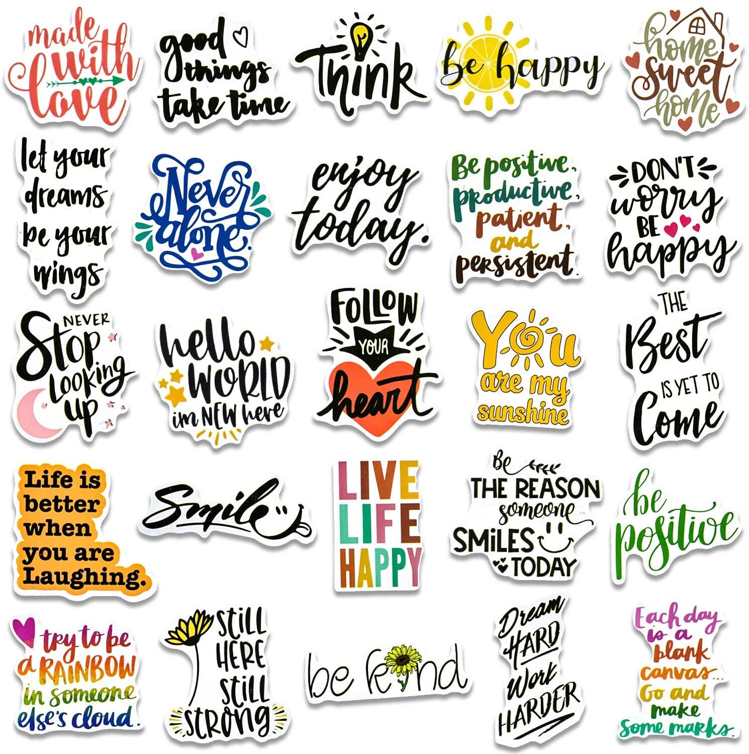 250Pcs/Pack Inspirational Stickers for Water Bottles Etsy