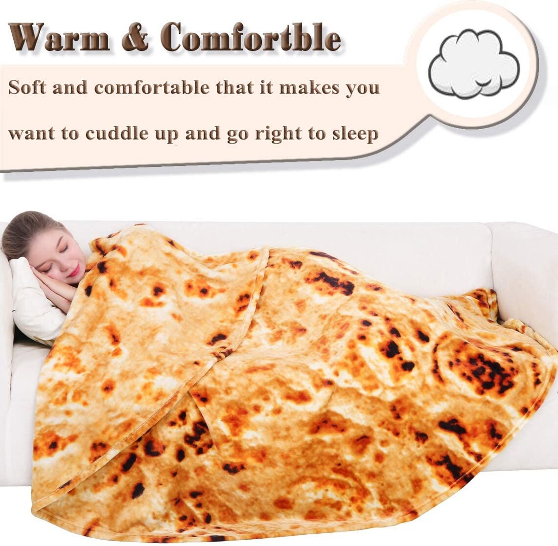 Burritos Tortilla Blanket 2.0 Double Sided 60 inches for Adult Etsy