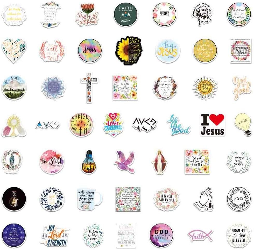 100pcs Jesus Christian Stickers Bible Faith Stickers Cross Etsy