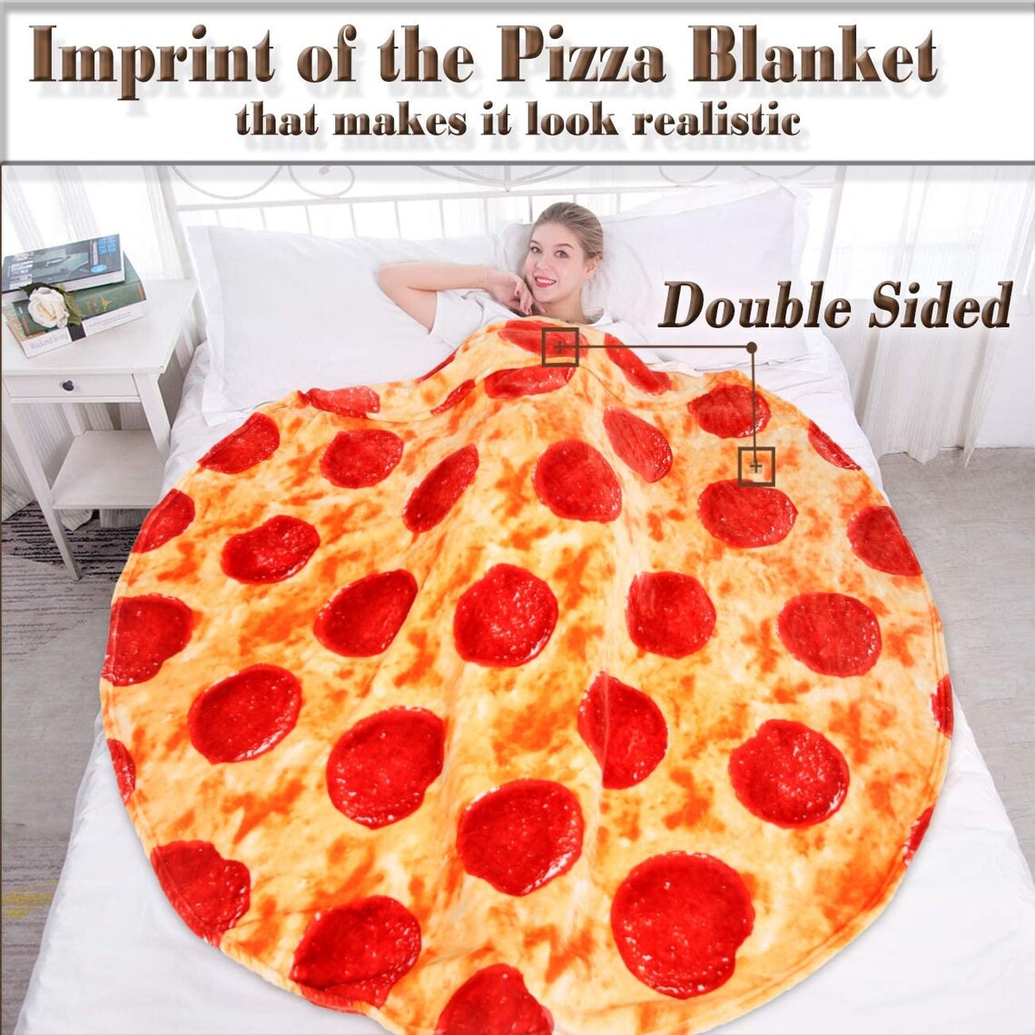 Pizza Blanket 2.0 Double Sided 60 inches for Adult and Kids Etsy
