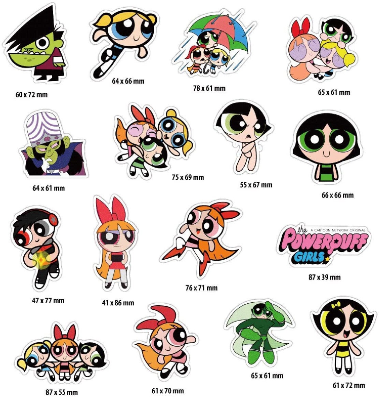 The Powerpuff Girls Pack Of 74 Stickers For Vinyl Wat vrogue.co