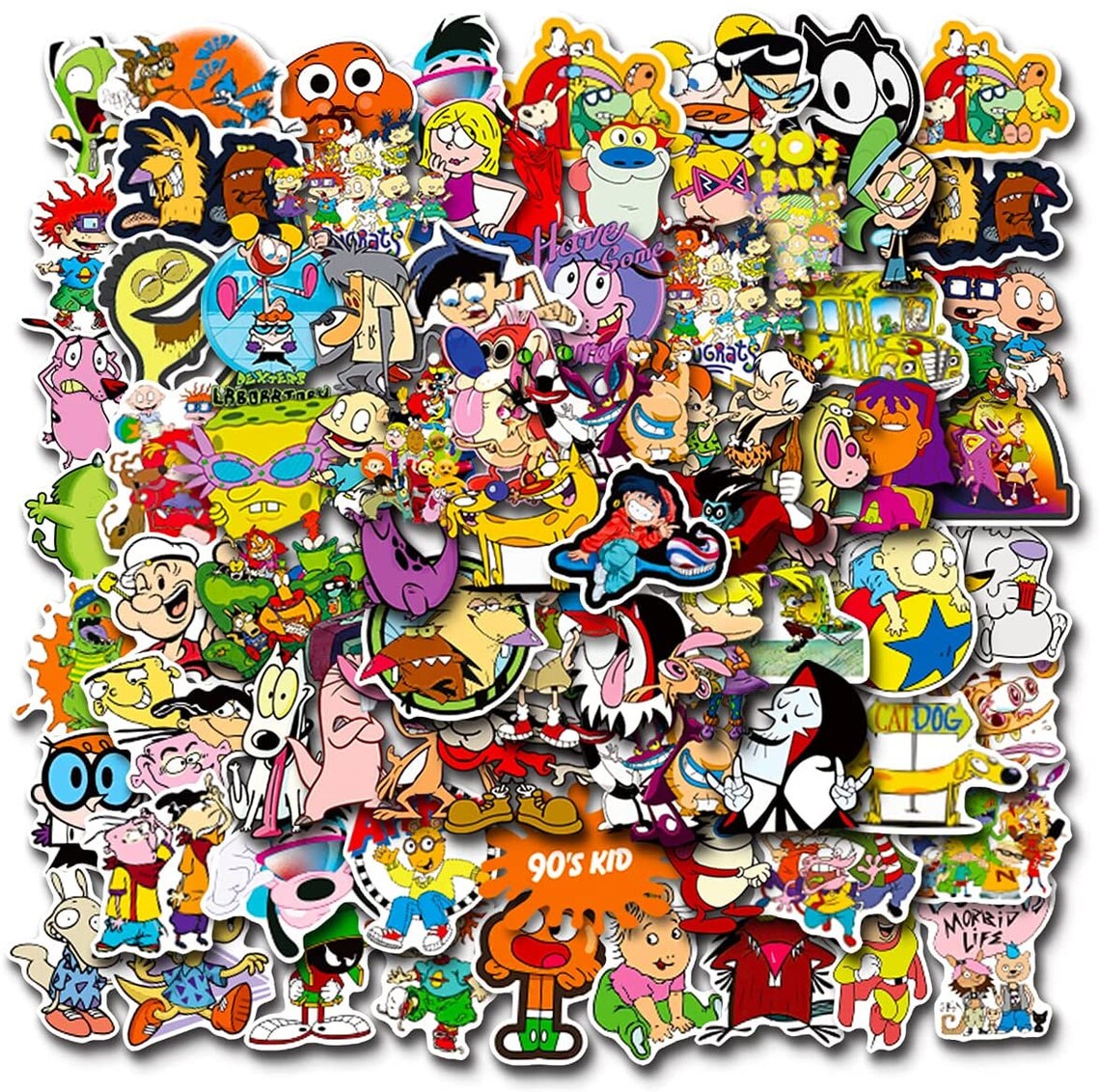 100pcs 90s Cartoon StickersVinyl Waterproof Stickers for Etsy