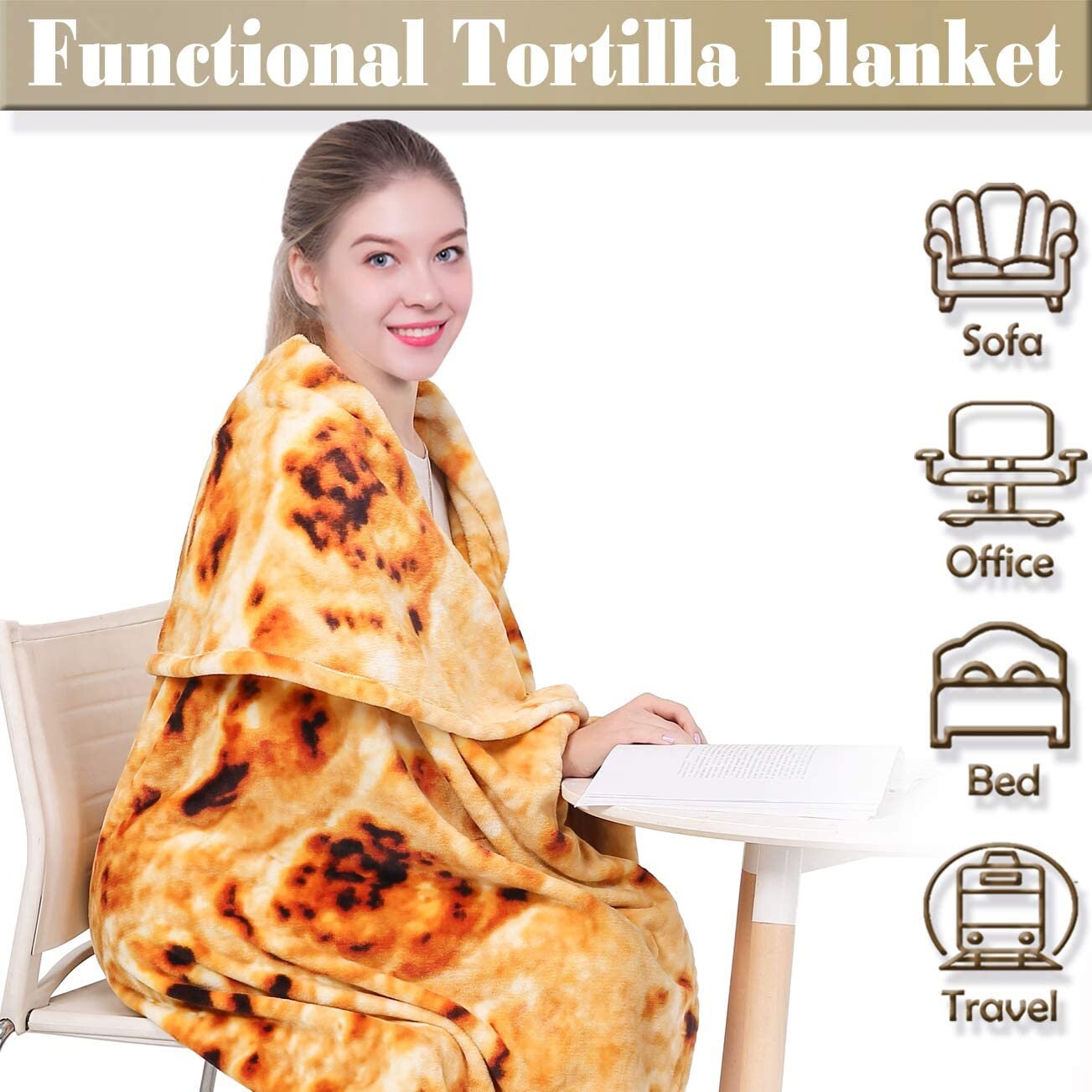 Burritos Tortilla Blanket 2.0 Double Sided 60 inches for Adult Etsy