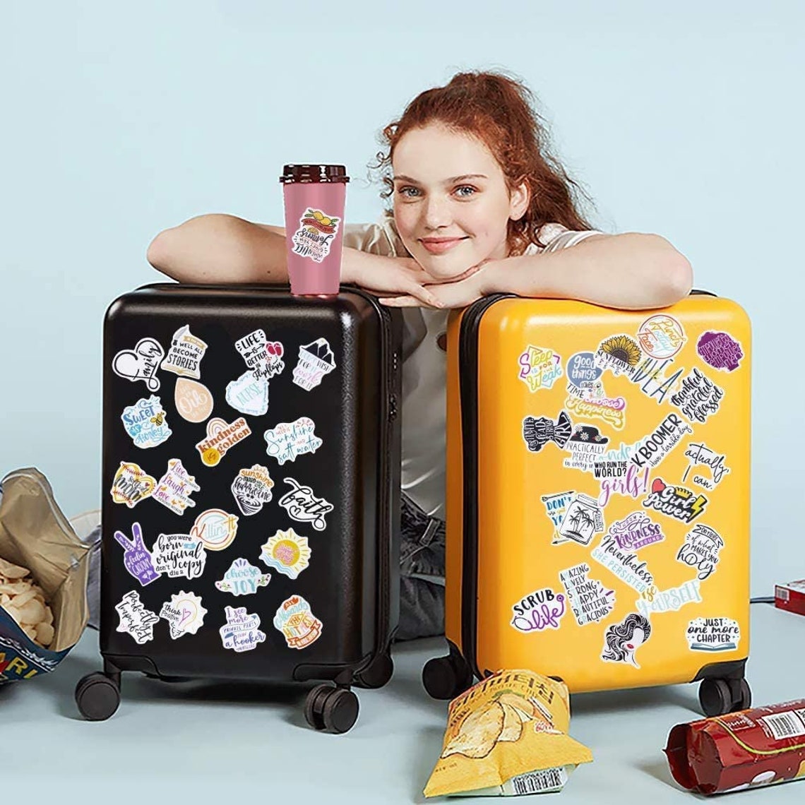 250Pcs/Pack Inspirational Stickers for Water Bottles Etsy