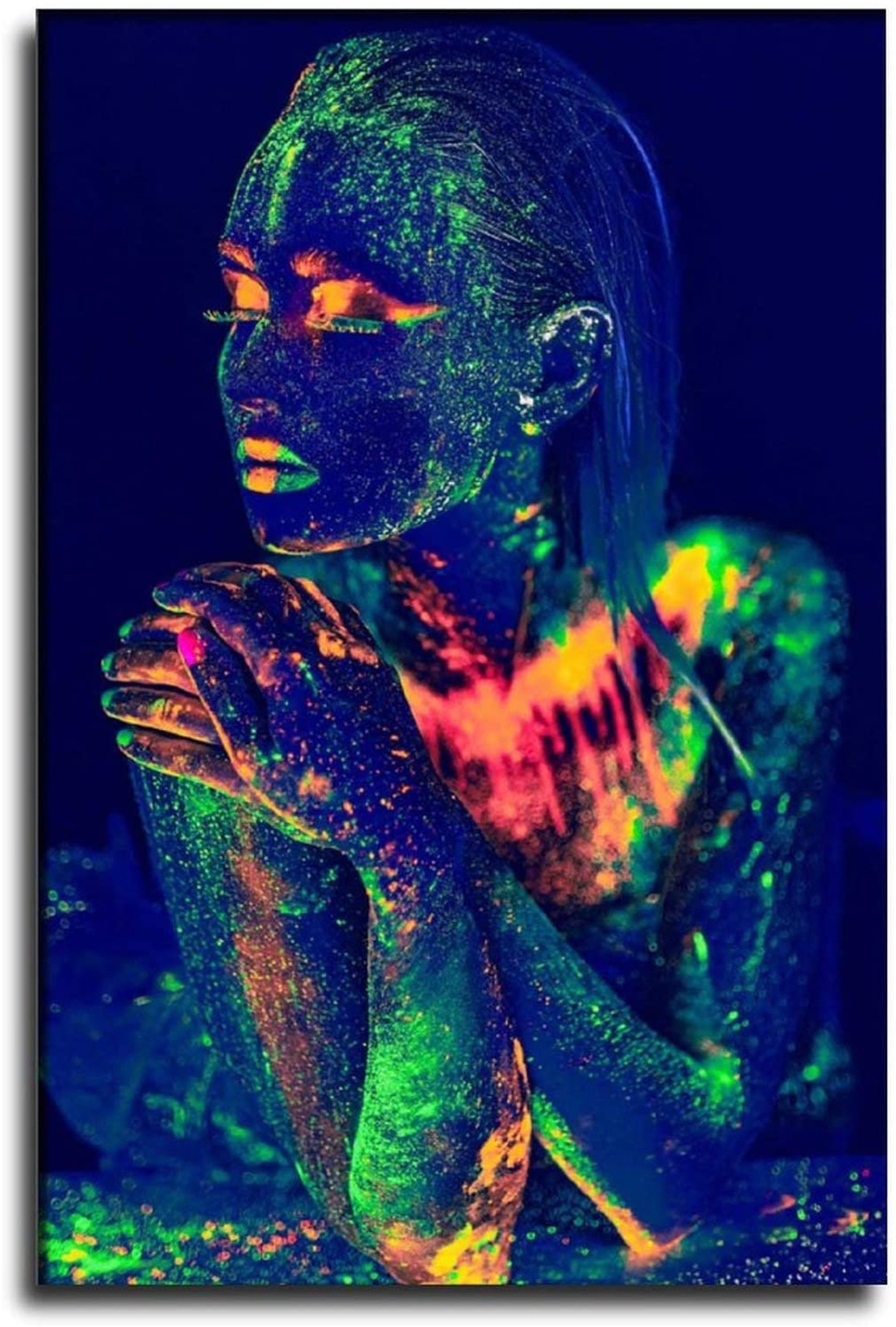 HFGJ Black Light Art Poster Decorative Painting Canvas Wall Etsy