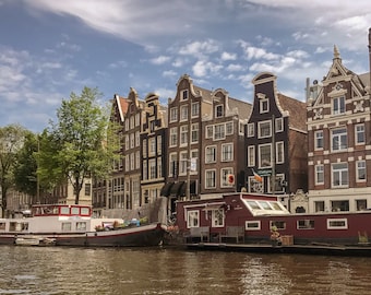 AmsterdamEr Kanal Wandkunst, Amsterdam Reisefotografie, Kanal Landschaft, Amsterdam Poster, Amsterdam Wandkunst, Niederlande Druck