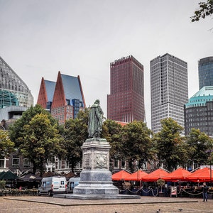 Den Haag - The Hague Cityscape Poster, Digital Download, Printable Wall Art, Downloadable Print, Digital Print, Den Haag - Hauge Skyline
