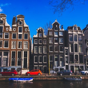 Amsterdam Canal Houses Wall Art, Amsterdam Photography, Amsterdam Scenery, Canal Houses Poster, Amsterdam Canal Wall Art, Holland Print
