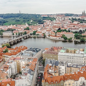 Prague Print, Prague Photography, Prague Scenery, Charles Bridge Travel Print, Vltava River Photography, Charles Bridge Art, Prague Digital