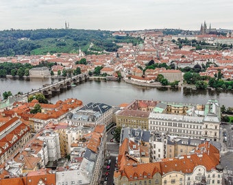 Prague Print, Prague Photography, Prague Scenery, Charles Bridge Travel Print, Vltava River Photography, Charles Bridge Art, Prague Digital