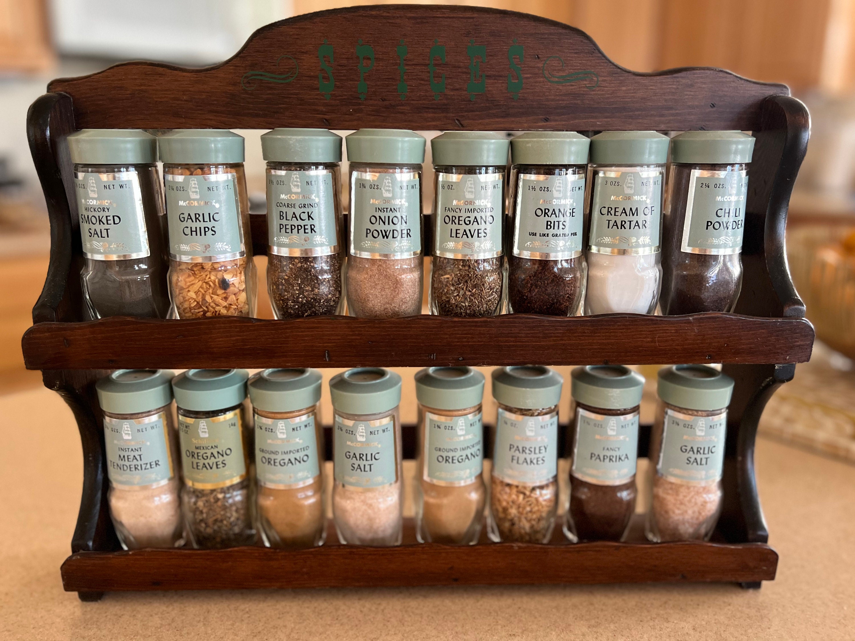 Lot of Vintage Mccormick Spice Jars, 1970s-80s Mccormick Spice