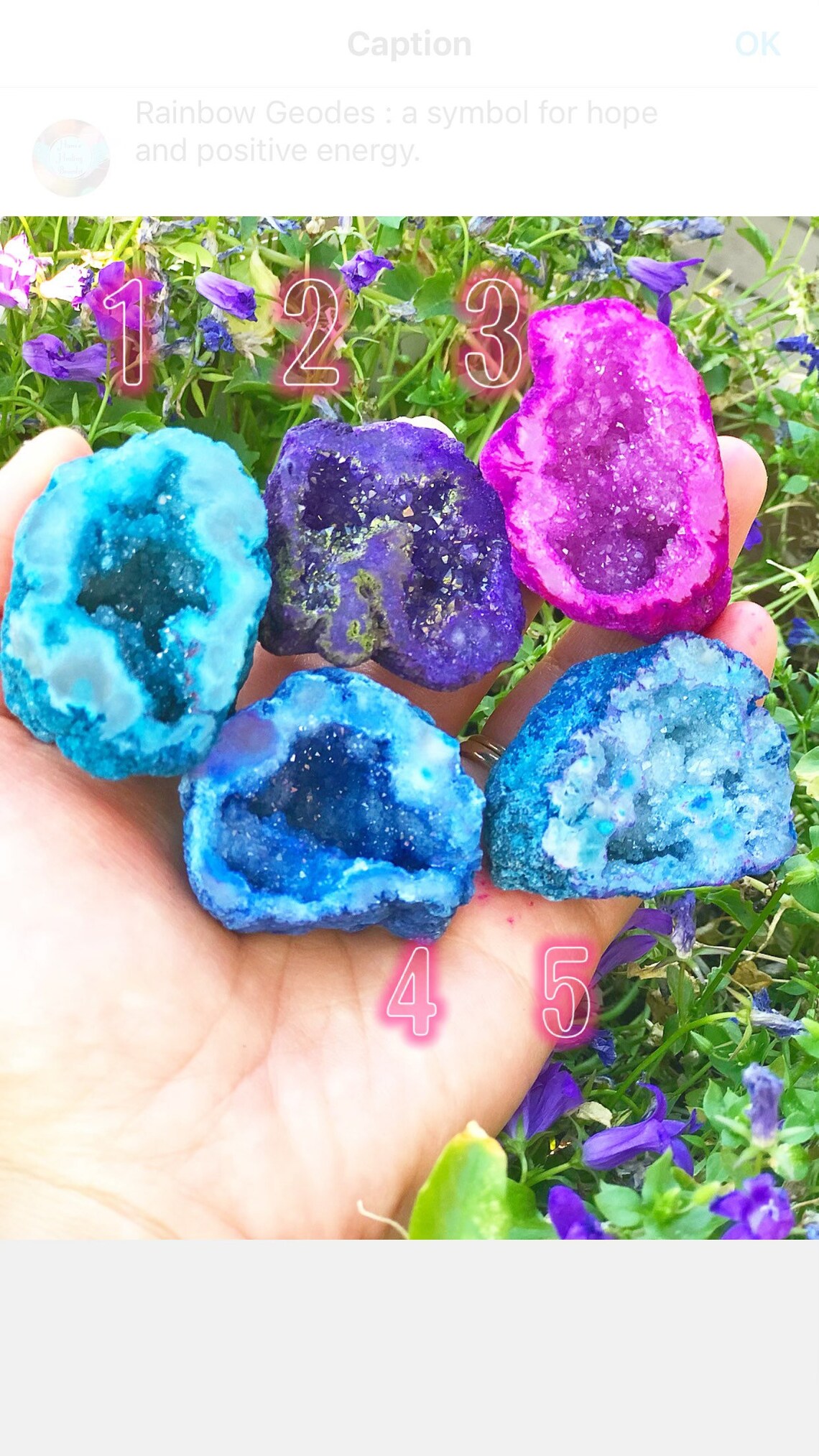 Rainbow Geodes from Canada Etsy