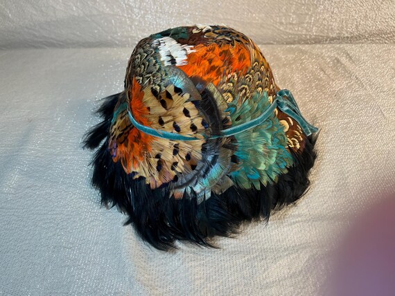 Vincent de Koven Feather Cloche Style Hat - Vintage