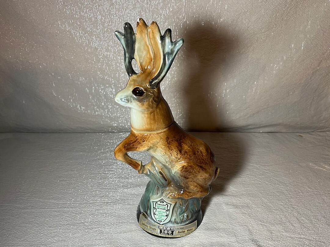 Jim Beam Decanter Fabulous Wyoming Jackalope Jim Beam Etsy