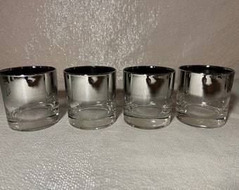 Silver Fade Ombre Tumbler ? Dorothy Thorpe - Set of 4 - Mid Century Modern Barware