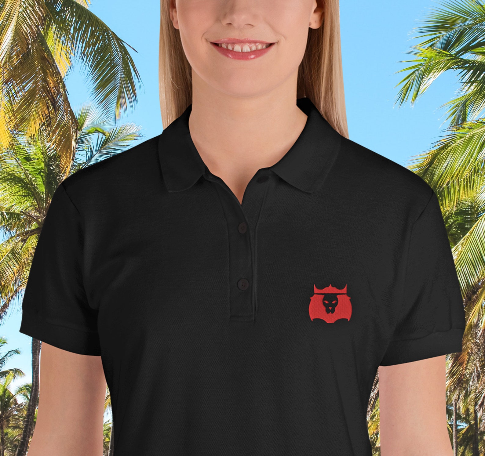 lion logo polo shirt