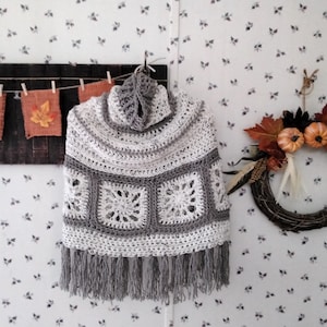 Crochet Capelet,Crochet Poncho,Modern Poncho, Crochet Boho Poncho,Handmade Poncho,Women&#39;s Poncho,Winter Poncho,Crochet Wrap,Crochet Capelet
