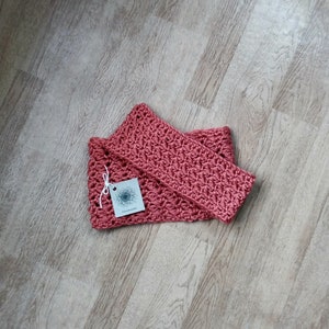 Crochet Cowl with Matching Earwarmer/Headband in Orange, Crochet Gift Set,Fall Cowl Set, Autumn Crochet Cowl Set, Orange Cowl and Earwarmer