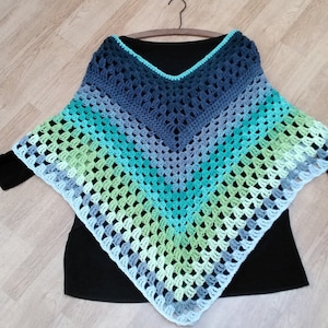 Crochet Boho Poncho,Handmade Poncho,Lightweight Poncho,Women&#39;s Poncho,Fall Poncho,Crochet Wrap,Crochet Shawl,Oversize Scarf,Gift for Her