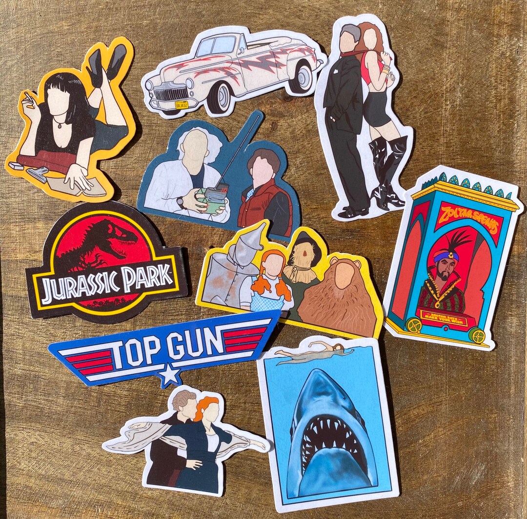 Movie Stickers/ Iconic Movie Stickers/ Laminated Stickers Etsy UK