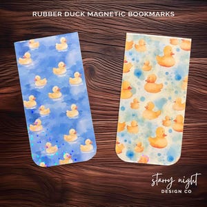Rubber Duck Magnetic Bookmark: Holographic Sparkle Page Marker