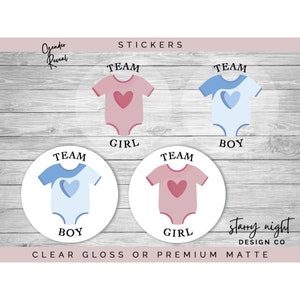 Gender Reveal, Baby Shower, Baby Announcement Stickers / Labels for Gender Reveal Parties, Baby Showers or Baby Announcement
