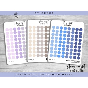 Dots Sticker Sheet (0.25”) – Functional Deco for Planners & Bullet Journals | 3 Color Palettes