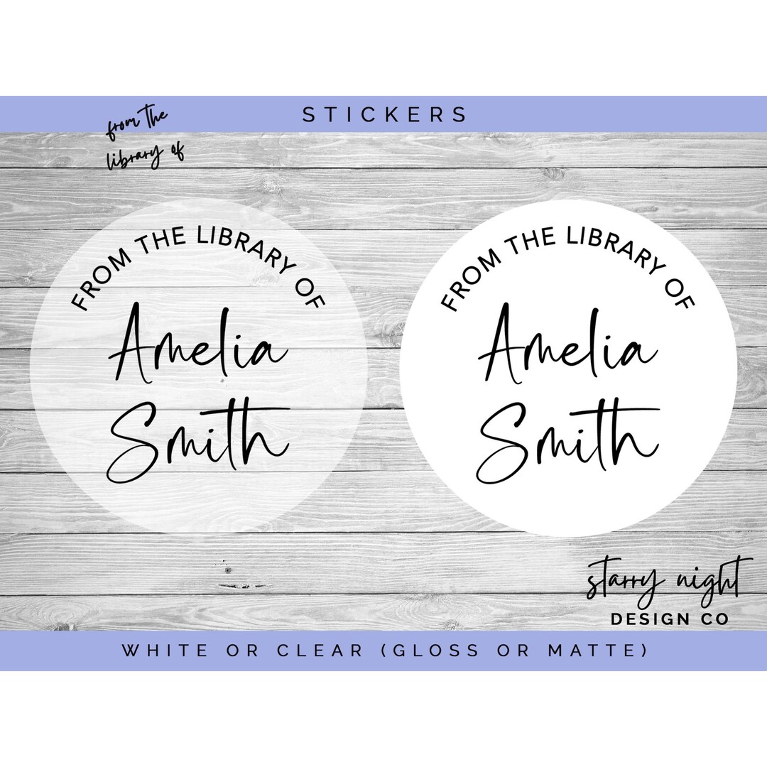 Personalized Book Labels: From the Library of Stickers, Foil Optional ...