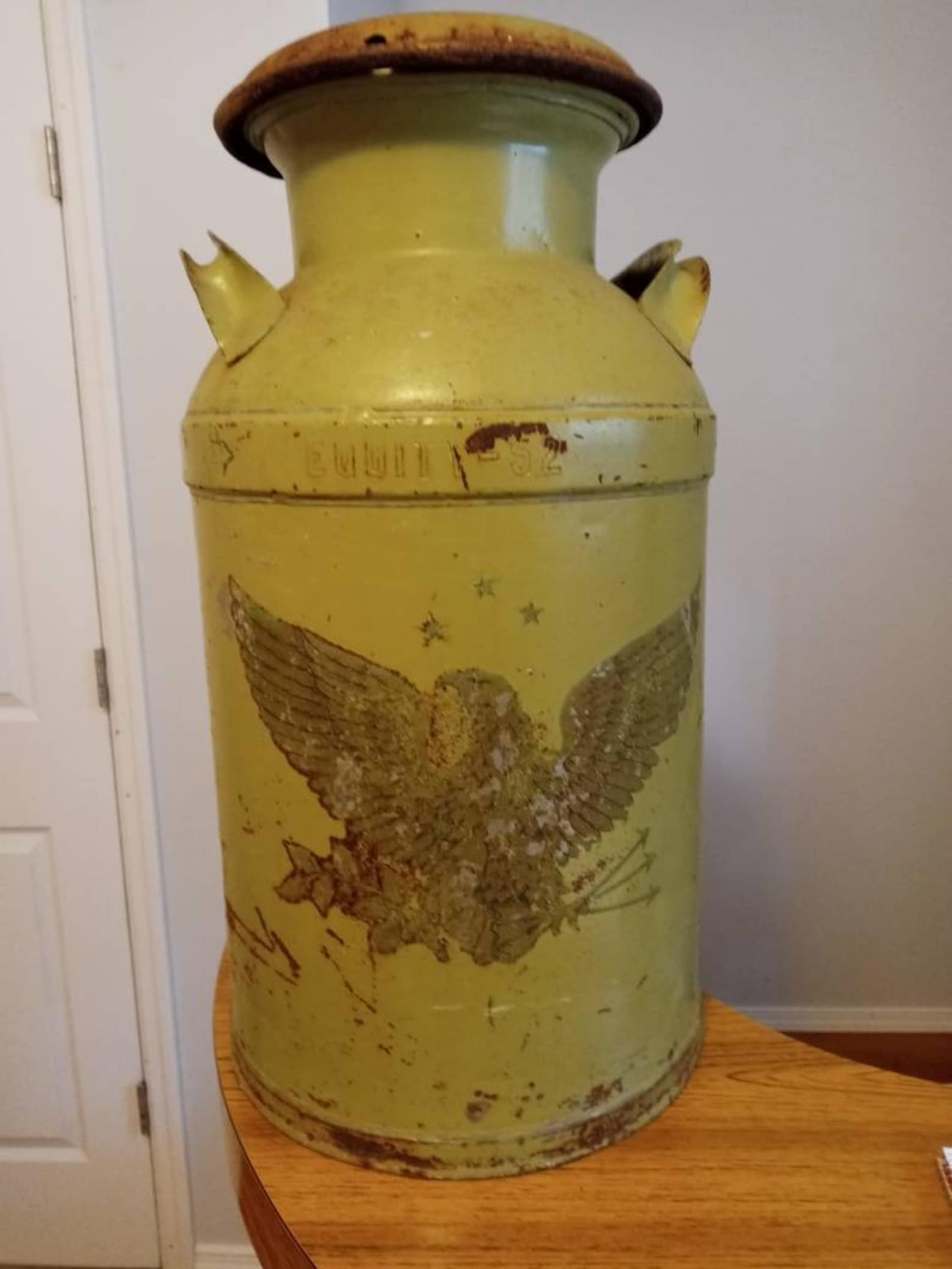 OLD Milk CanVintage Milk Can w/LidLarge Milk CanRustic Etsy