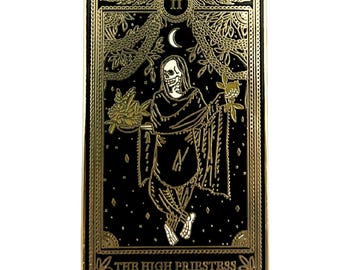 High Priestess - Hard-Enamel Marigold Tarot Pin