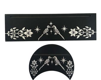 Tarot Card Stand Set (2 Pieces) Messengers | Wooden Tarot & Oracle Display | Altar Decor | Tarot Reader Gift