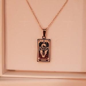 Collier tarot - La lune du jeu de tarot souci, 13e Press x Feyr