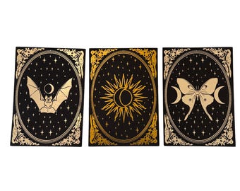 Mirror Oracle Foil Postcards, Mini Prints — Set of Three, Correspondence Set