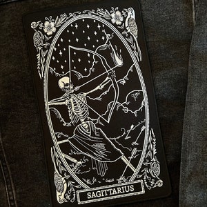 Sagittarius Large Embroidered Back Patch, Zodiac Sign Back Patch