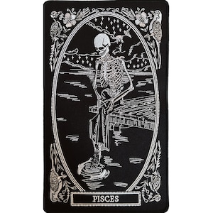 Pisces Large Embroidered Back Patch, Zodiac Sign Patch