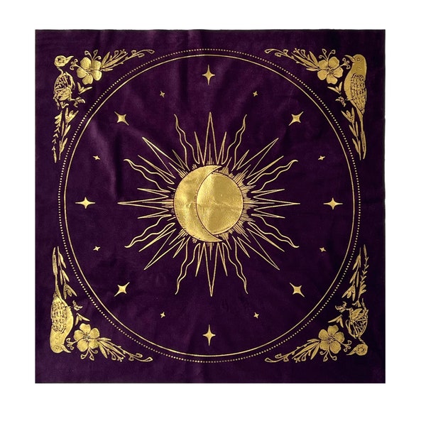 Velvet Celestial Altar Cloth - Mirror Oracle