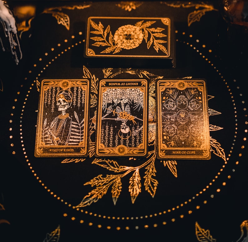 Tarot Cloth, Foil Stamped - "Teeth & Bone" image 3