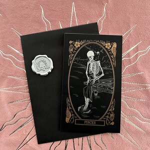 Carte de vœux Poissons - signe du zodiaque