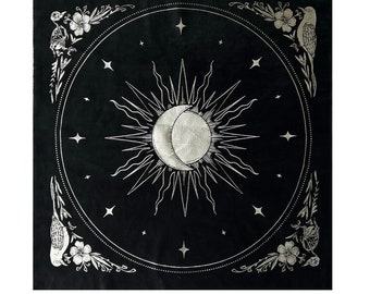 Velvet Celestial Altar Cloth - Mirror Oracle