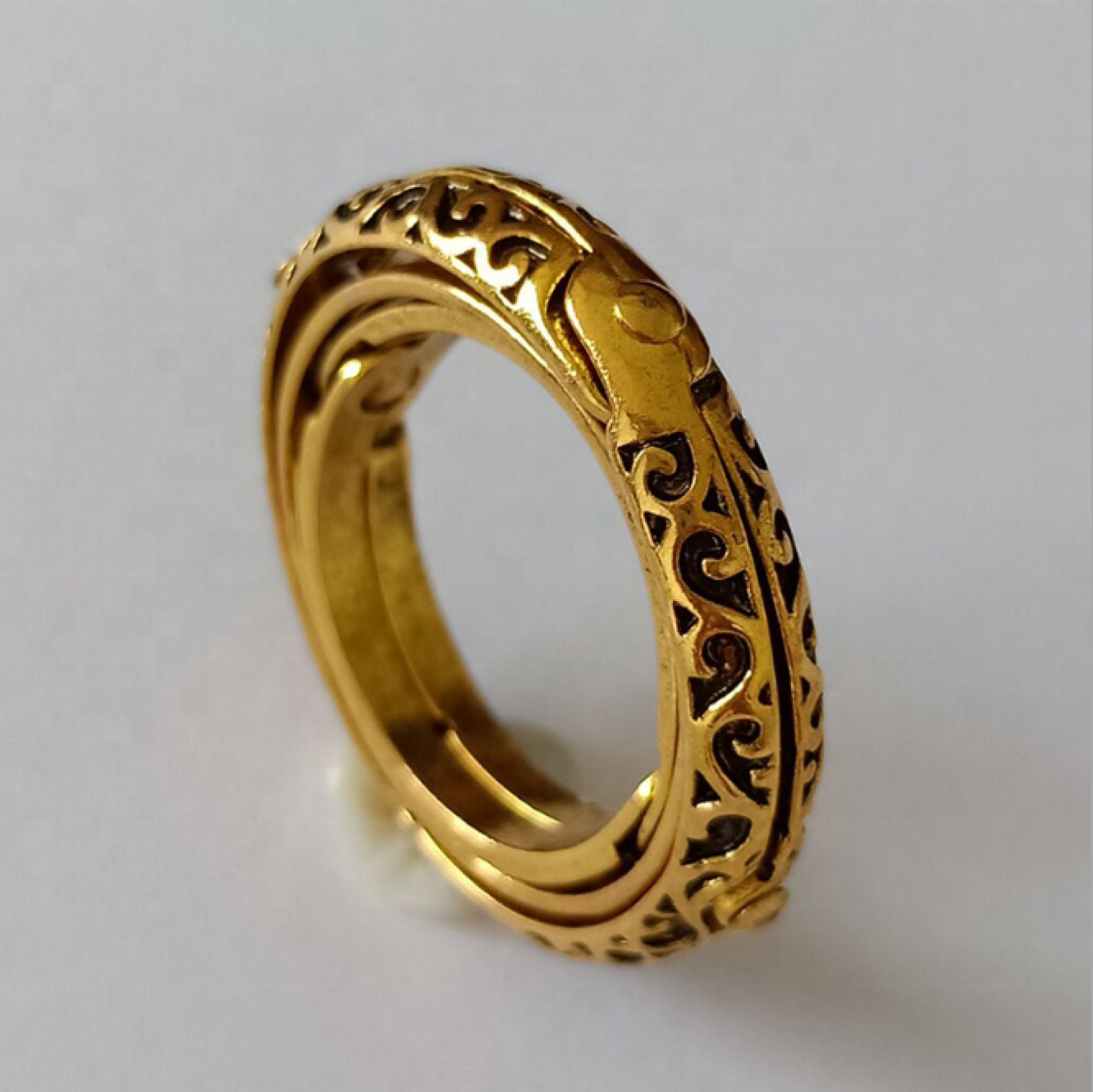 Gold Wedding Astronomical Sphere Ball Ring for Men - Etsy