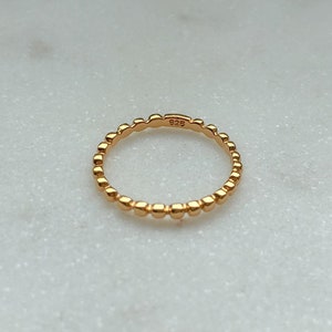 Gold droplet ring