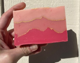 Rose Kaolin Clay Soap, with Shea butter, sea salt and lily fragrance