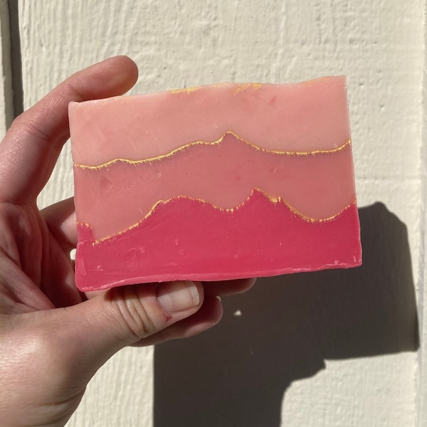 Rose Kaolin Clay Soap, with Shea butter, sea salt and lily fragrance