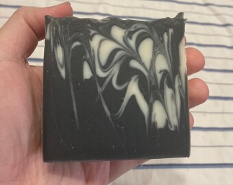 Oakmoss Sandalwood Soap, Vegan, Shea Butter, Natural Masculine Soap with Charcoal