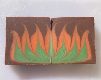Fall Taiwan Swirl Soap, Vegan, with Shea Butter, Handmade